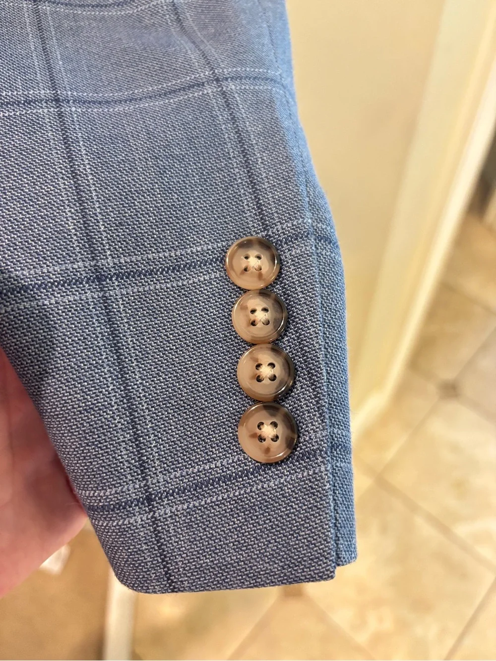 Lauren Ralph Lauren Light Blue Windowpane Sport Coat